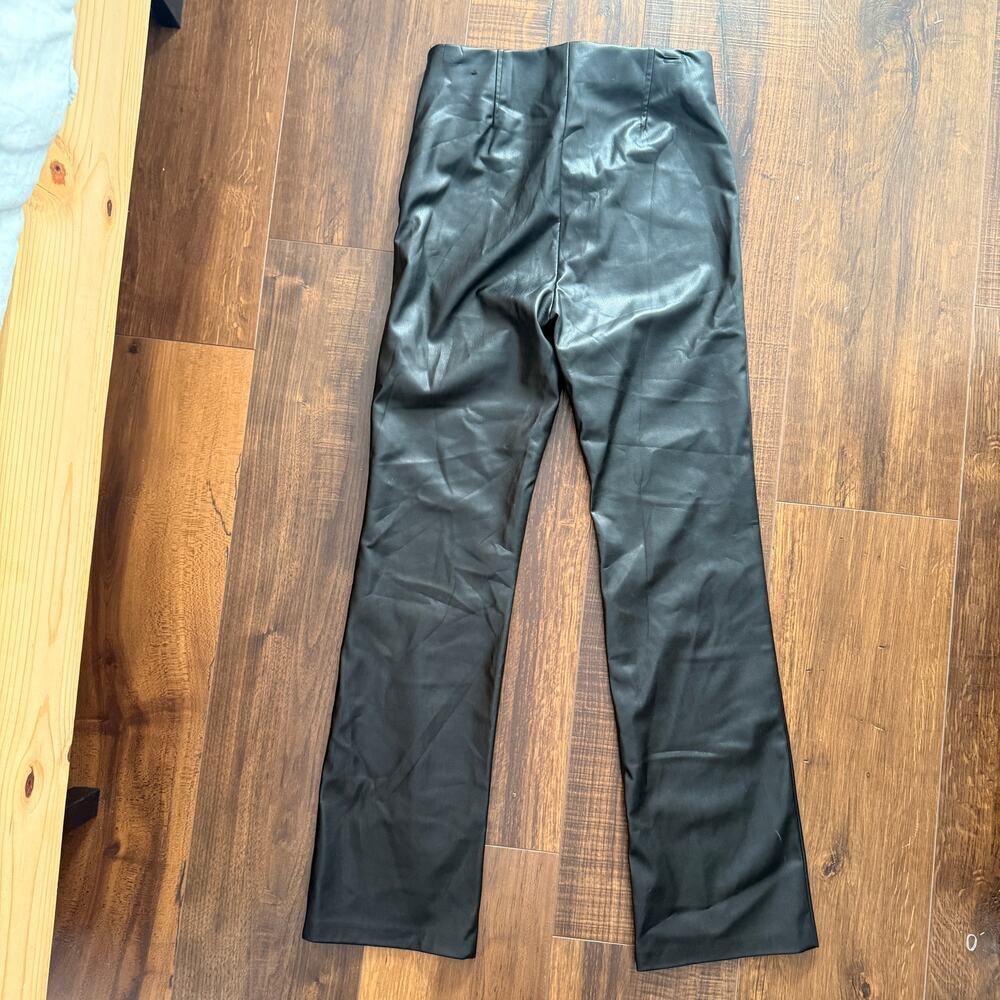 NWOT Zara Black Faux Leather Pants - Small - Excellent Condition - Picture 4 of 8